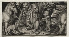 The King of Beasts, 1594. Creator: Nicolaes de Bruyn (Netherlandish, 1571-1656); A. van Londerseel