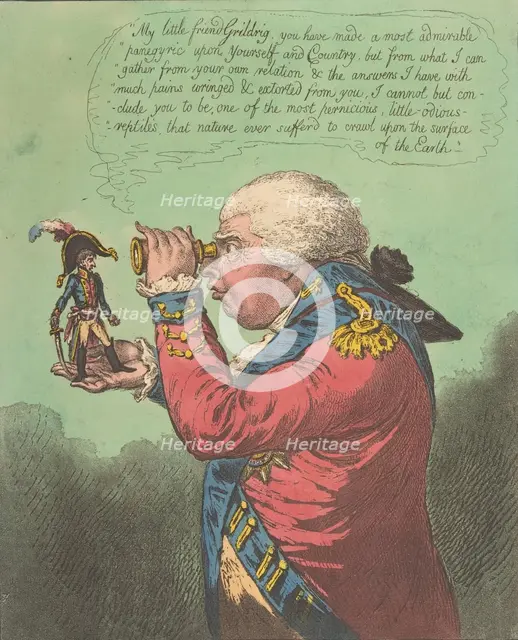 The King of Brobdingnag and Gulliver.-Vide. Swift's Gulliver: Voyage to Brobdingn..., June 26, 1803. Creator: James Gillray.