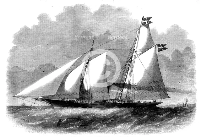The King of Denmark's New Steam-yacht the "Falkin", 1858. Creator: Unknown.