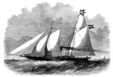 The King of Denmark's New Steam-yacht the "Falkin", 1858. Creator: Unknown