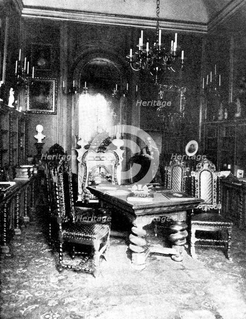 The King of Denmark's Eightieth Birthday: the King's Library in the Amalienborg Palace, 1898. Creator: Unknown.