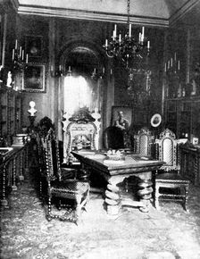 The King of Denmark's Eightieth Birthday: the King's Library in the Amalienborg Palace, 1898. Creator: Unknown