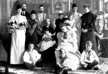 The King of Denmark's Eightieth Birthday: a royal group at Copenhagen, 1898. Creator: Unknown
