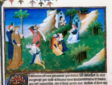 The King of Kashmir dispenses justice, late 13th century, (early 15th century). Creator: Boucicaut Master