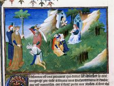 The King of Kashmir dispenses justice, late 13th century, (early 15th century). Creator: Boucicaut Master