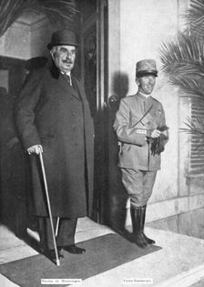 The King of Italy in France; The King of Italy and his father-in-law, September 28, 1917, Creator: Unknown