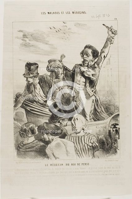 The King of Persia's Doctor (plate 19), 1843. Creator: Charles Emile Jacque.