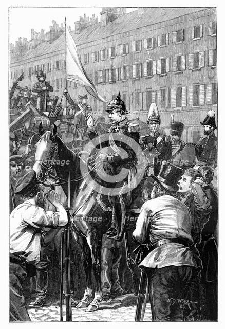 The King of Prussia Addressing the Berliners, 1848, (1900). Creator: William Barnes Wollen.