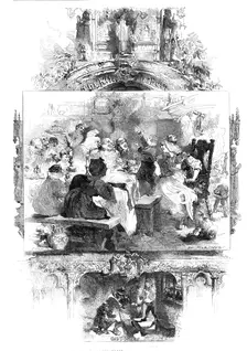 The King of the Bean - drawn by Edmond Morin, 1857. Creator: Unknown