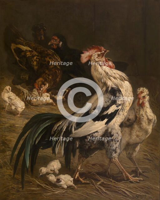 The King of the Poultry Yard, 1857. Creator: Charles Verlat.
