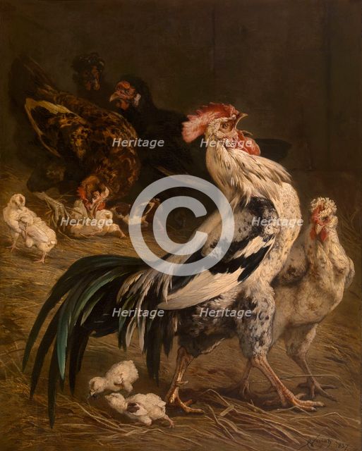 The King of the Poultry Yard, 1857. Creator: Charles Verlat.