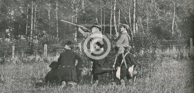 'The King shooting over Sandringham preserves', 1900s, (1910). Creator: Unknown.