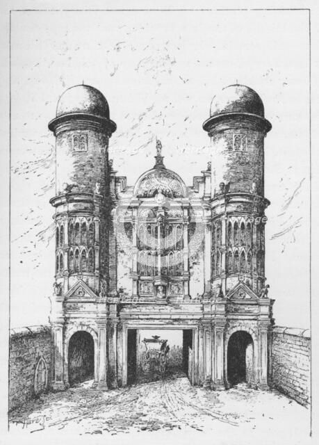 'The King Street Gate, Westminster, Demolished 1723', c1897. Artist: William Patten.