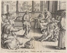 The King Summoning the Servant, from The Parable of the Unmerciful Servant, bound in Thesa..., 1585. Creator: Anon