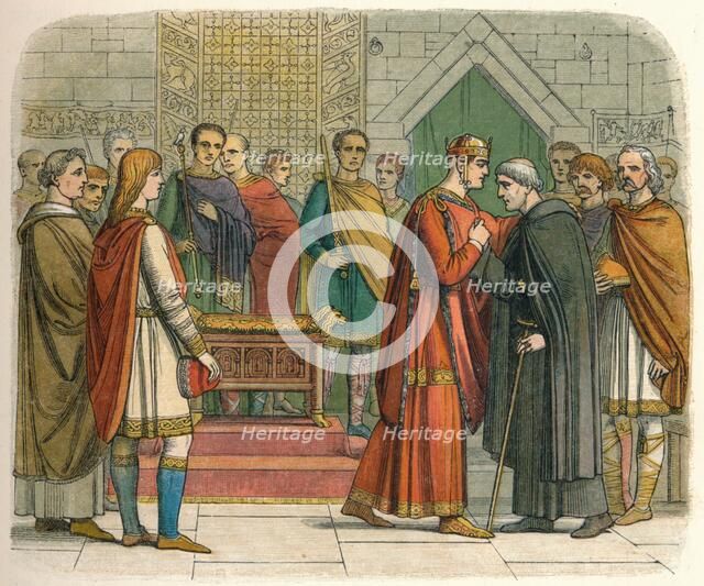 'The King pays court to the English leaders', c1066 (1864). Artist: James William Edmund Doyle.
