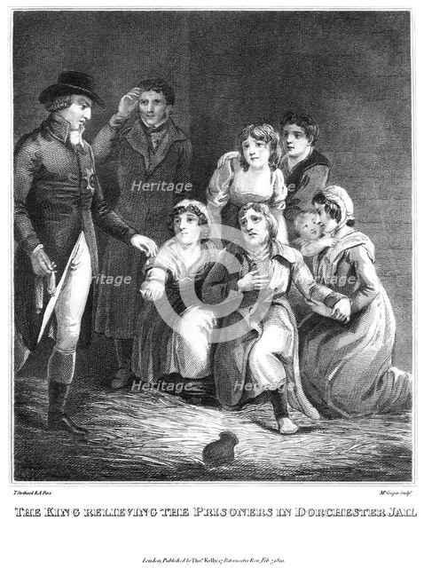 The king relieving the prisoners in Dorchester jail, 1820. Artist: Cooper
