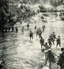 The King's African Rifles Crossing The Ruwu River, German East Africa (1919). Creator: Unknown