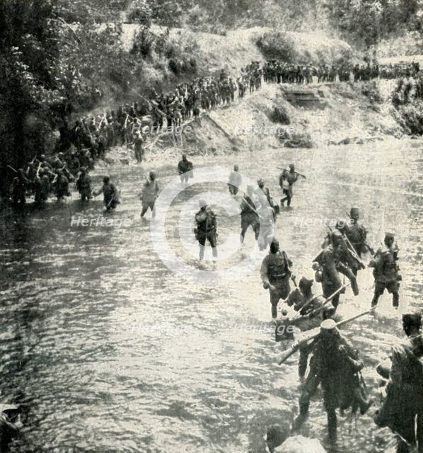 'The King's African Rifles Crossing The Ruwu River, German East Africa', (1919).  Creator: Unknown.