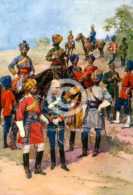 The King's 'Own' Regiments of the Indian Army.Artist: Frederic de Haenen