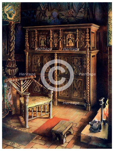 The 'King's Room' Oxburgh Hall, Norfolk, 1910.Artist: Edwin Foley