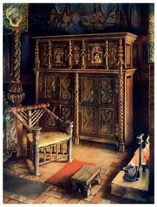 The King's Room Oxburgh Hall, Norfolk, 1910.Artist: Edwin Foley