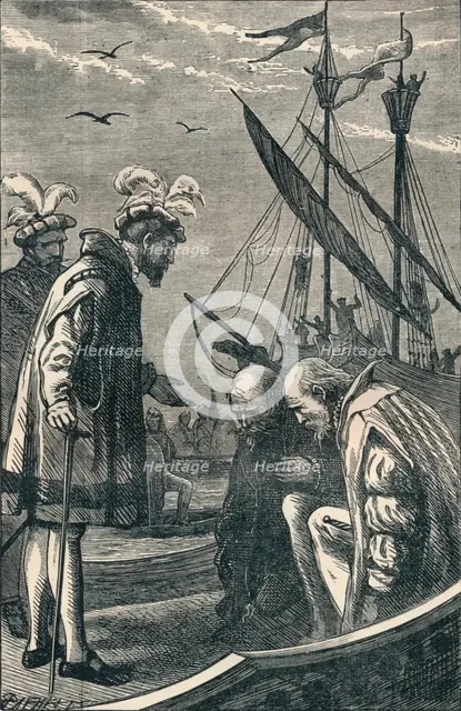 The King Visits Vasco da Gama, 1904. Artist: Unknown.