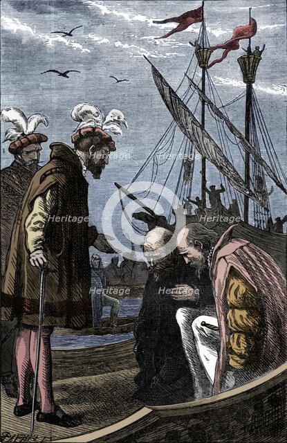 The King Visits Vasco da Gama, 1904. Artist: Unknown.