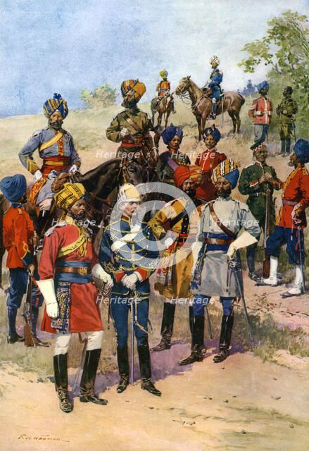 The King's 'Own' Regiments of the Indian Army.Artist: Frederic de Haenen