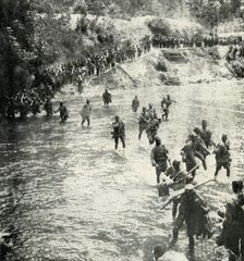 The King's African Rifles Crossing The Ruwu River, German East Africa (1919). Creator: Unknown