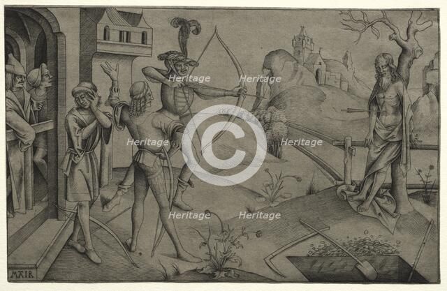 The King's Sons Shooting at their Dead Father's Body, 1495-1504. Creator: Nicolaus Alexander Mair von Landshut (German, 1520).