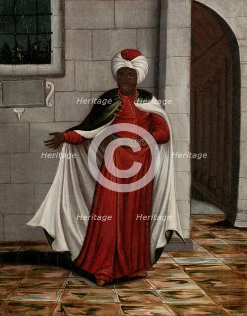The Kislar Aghassi, Chief of the Black Eunuchs of the Sultan, 1700-1737. Creator: Workshop of Jean Baptiste Vanmour.