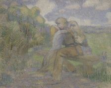 The Kiss, 1897. Artist: Borisov-Musatov, Viktor Elpidiforovich (1870-1905)