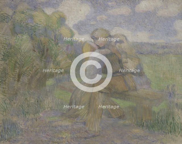 The Kiss, 1897. Artist: Borisov-Musatov, Viktor Elpidiforovich (1870-1905)