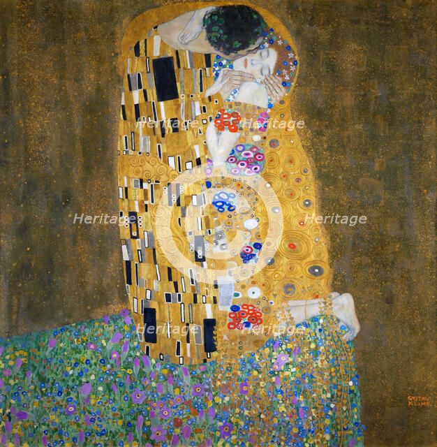 The Kiss, 1907-1908. Artist: Klimt, Gustav (1862-1918)