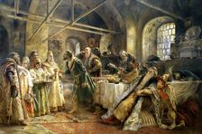 The Kiss Ceremony 1895. Artist: Konstantin Makovsky