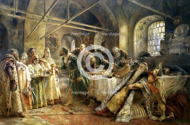 'The Kiss Ceremony', 1895.  Artist: Konstantin Makovsky