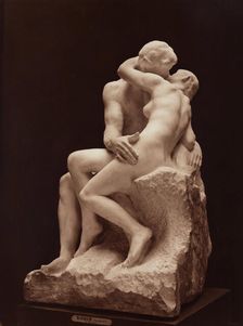 The Kiss by Auguste Rodin, between 1867 and 1870. Creators: Adolphe Braun, Auguste Rodin