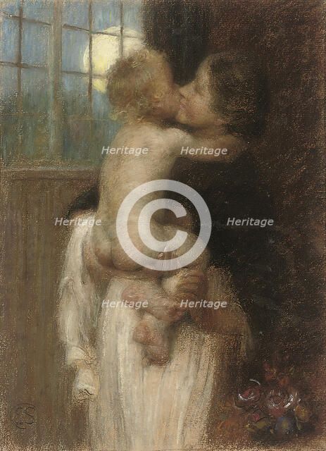 The Kiss, c. 1910. Creator: Stott, Edward (1858-1918).