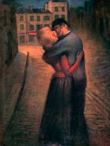 The Kiss c1879-1923. Artist: Theophile Alexandre Steinlen
