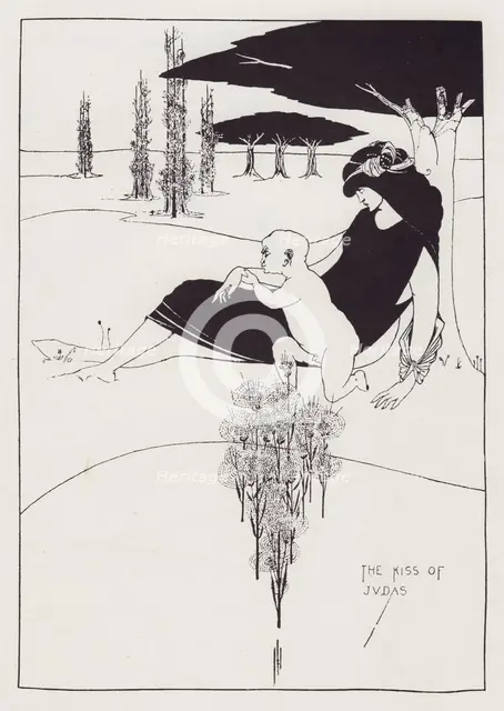 The Kiss of Judas, 1893. Creator: Aubrey Beardsley.