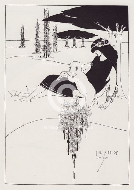 The Kiss of Judas, 1893. Creator: Aubrey Beardsley.