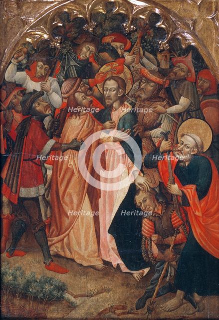 The Kiss of Judas. Artist: Master of Retascón (active ca 1410-1425)
