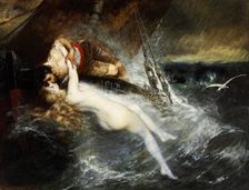 The Kiss of the Siren, 1882. Creator: Gustav Wertheimer