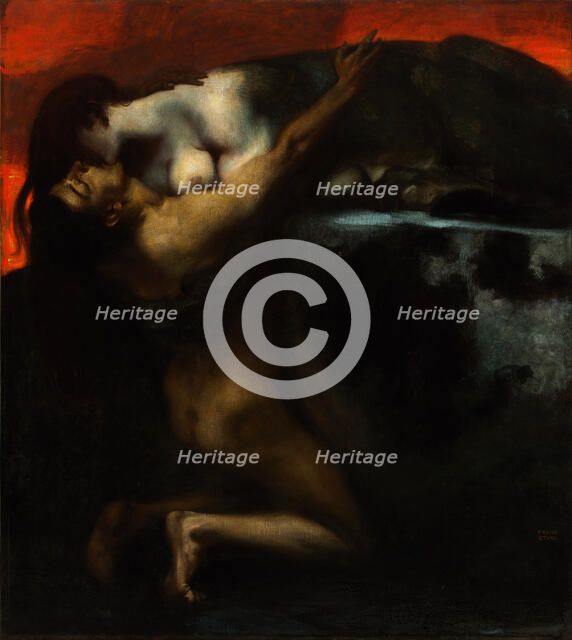 The Kiss of the Sphinx. Artist: Stuck, Franz, Ritter von (1863-1928)