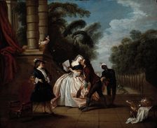 The kiss returned. Creator: Ecole Francaise