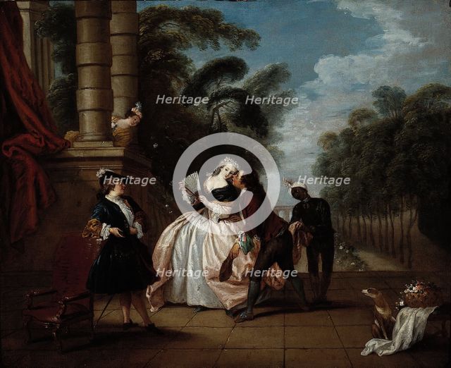 The kiss returned. Creator: Ecole Francaise.