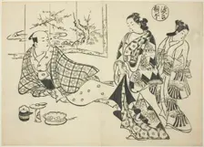 The Kiritsubo Chapter from "The Tale of Genji" (Genji Kiritsubo), from a series of Genji..., c. 1710 Creator: Okumura Masanobu