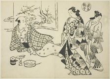 The Kiritsubo Chapter from "The Tale of Genji" (Genji Kiritsubo), from a series of Genji..., c. 1710 Creator: Okumura Masanobu