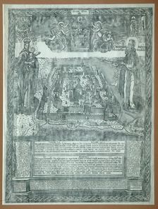 The Kirillo-Belozersky Monastery, 1742. Artist: Nekhoroshevsky, Martyn Nesterovich (active Mid of 18th cen.)