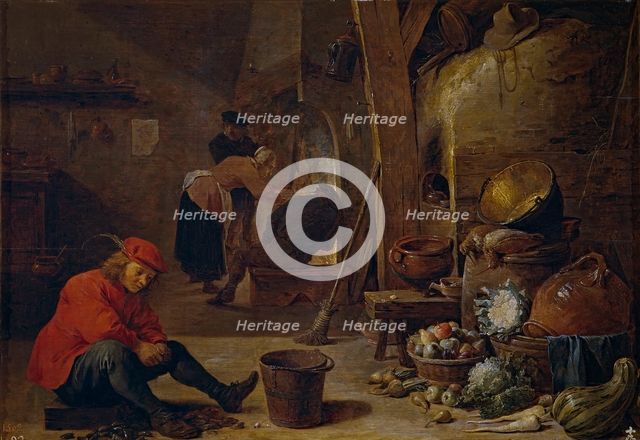 The Kitchen, 1643. Creator: David Teniers II.
